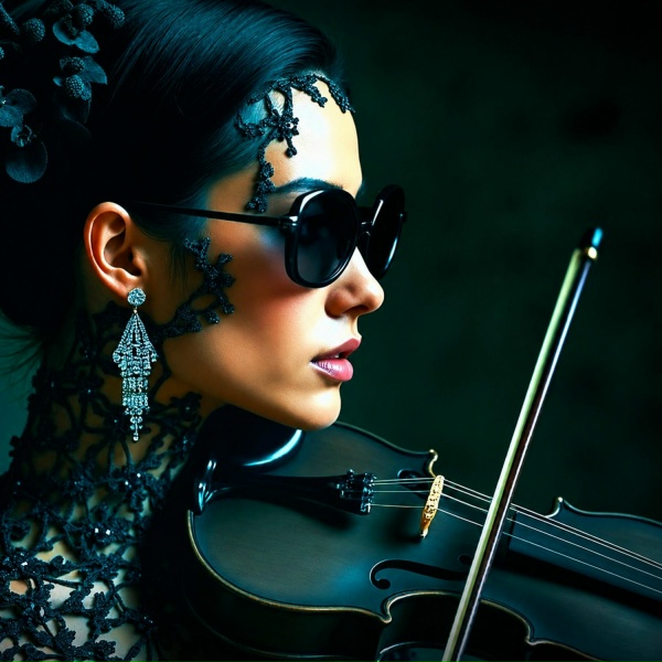 Deep Violin Vibes - Black Silk