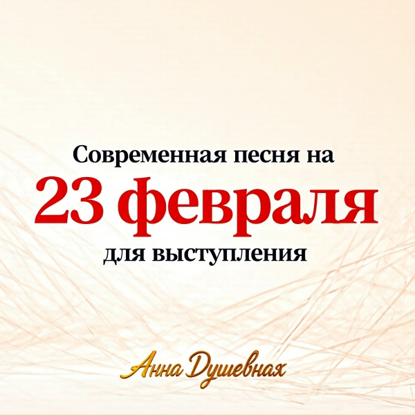 Анна Душевная - Современная песня на 23 февраля для выступления