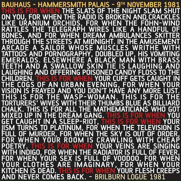 Bauhaus - Terror Couple Kill Colonel