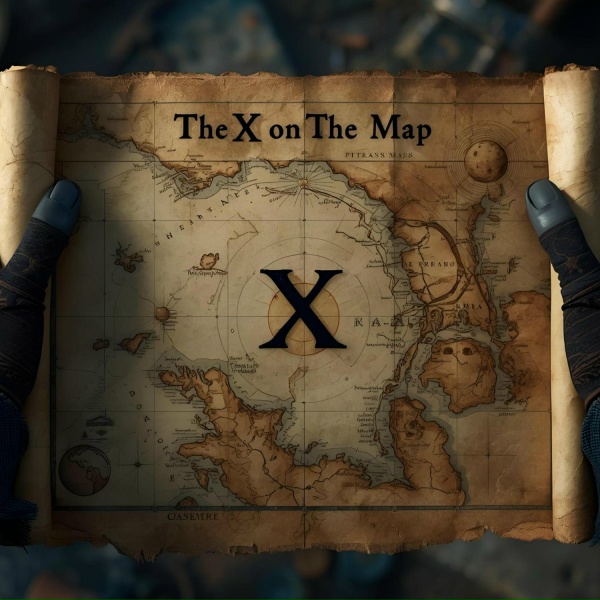 The X on The Map - The Book is on The Table